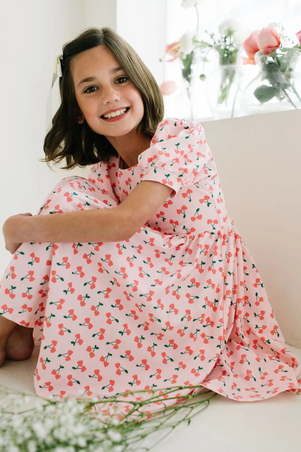 Puff Dress in Cherries