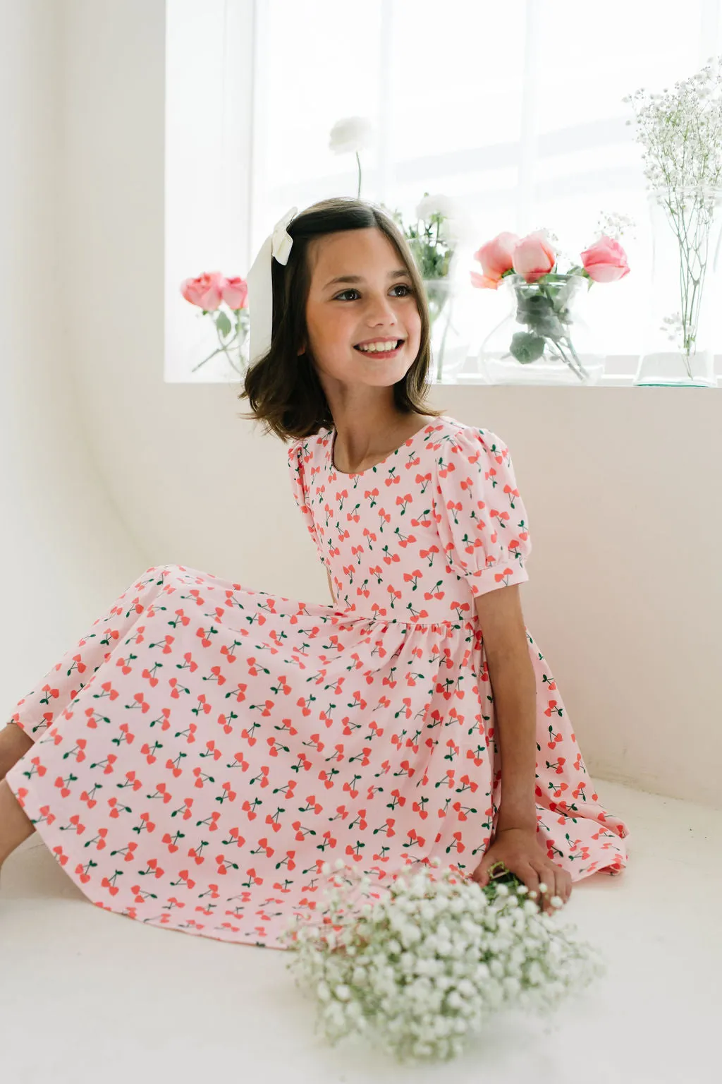 Puff Dress in Cherries