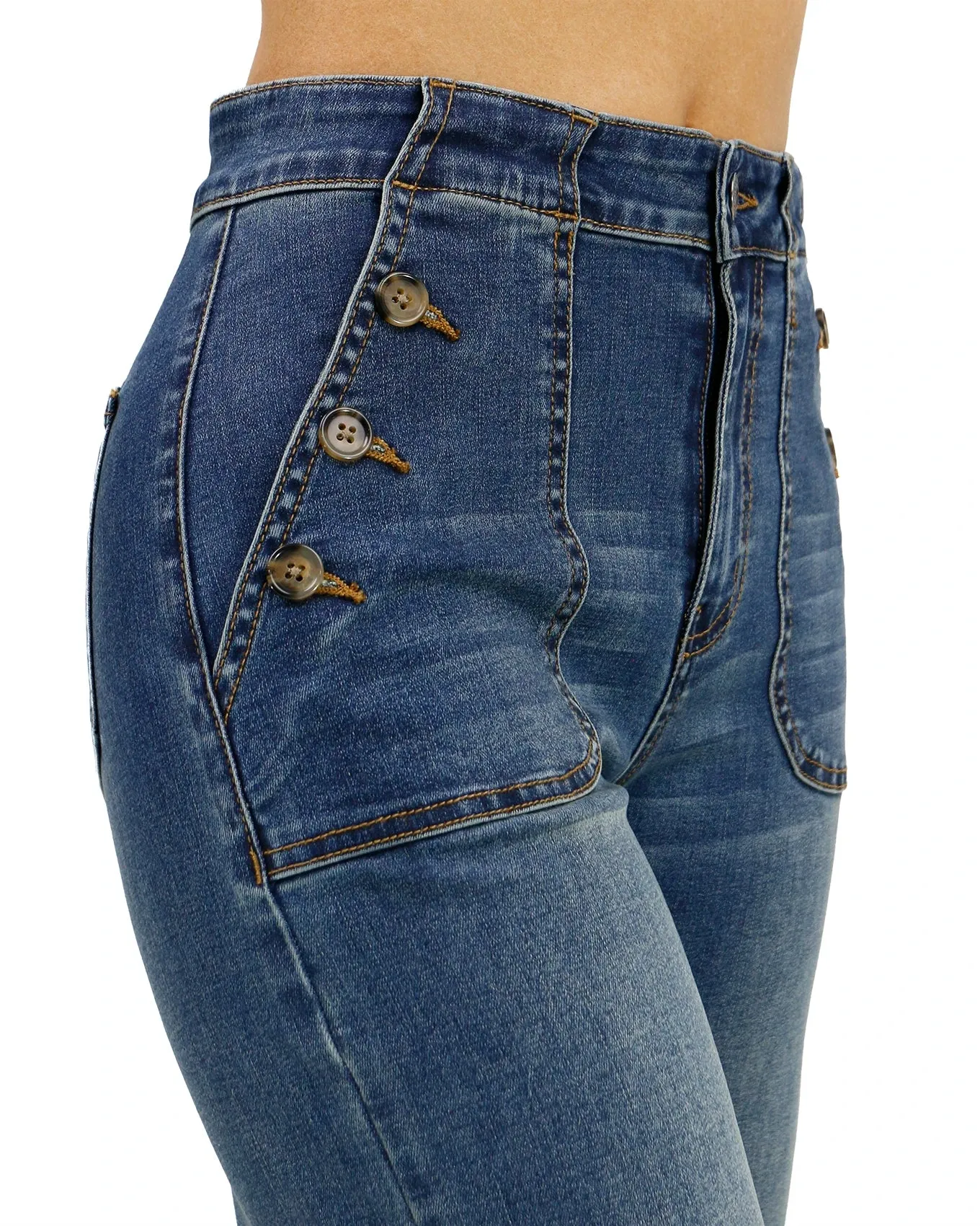 Sailor Denim Jeans in Mid-Wash