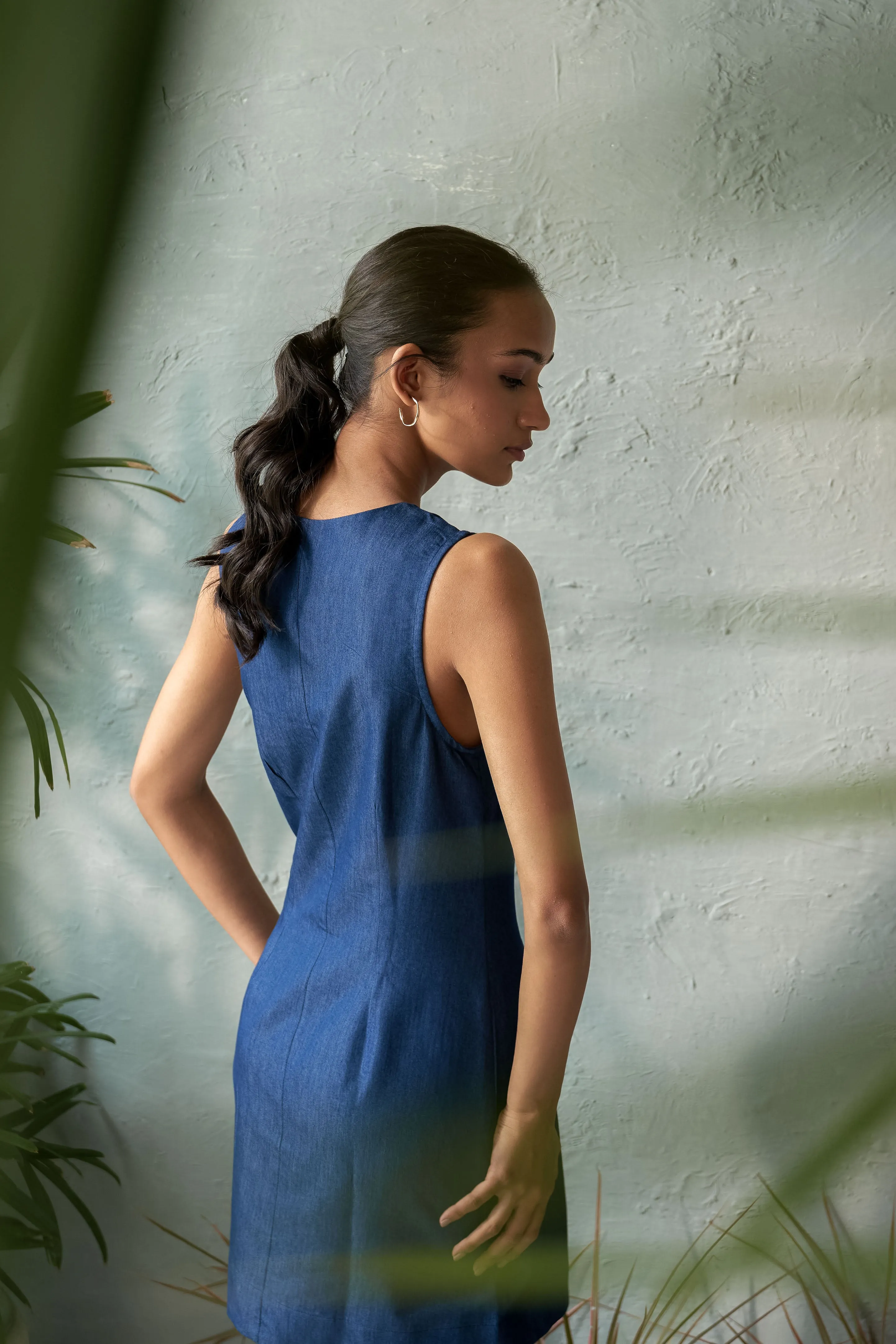 Sapphire Night Denim Dress