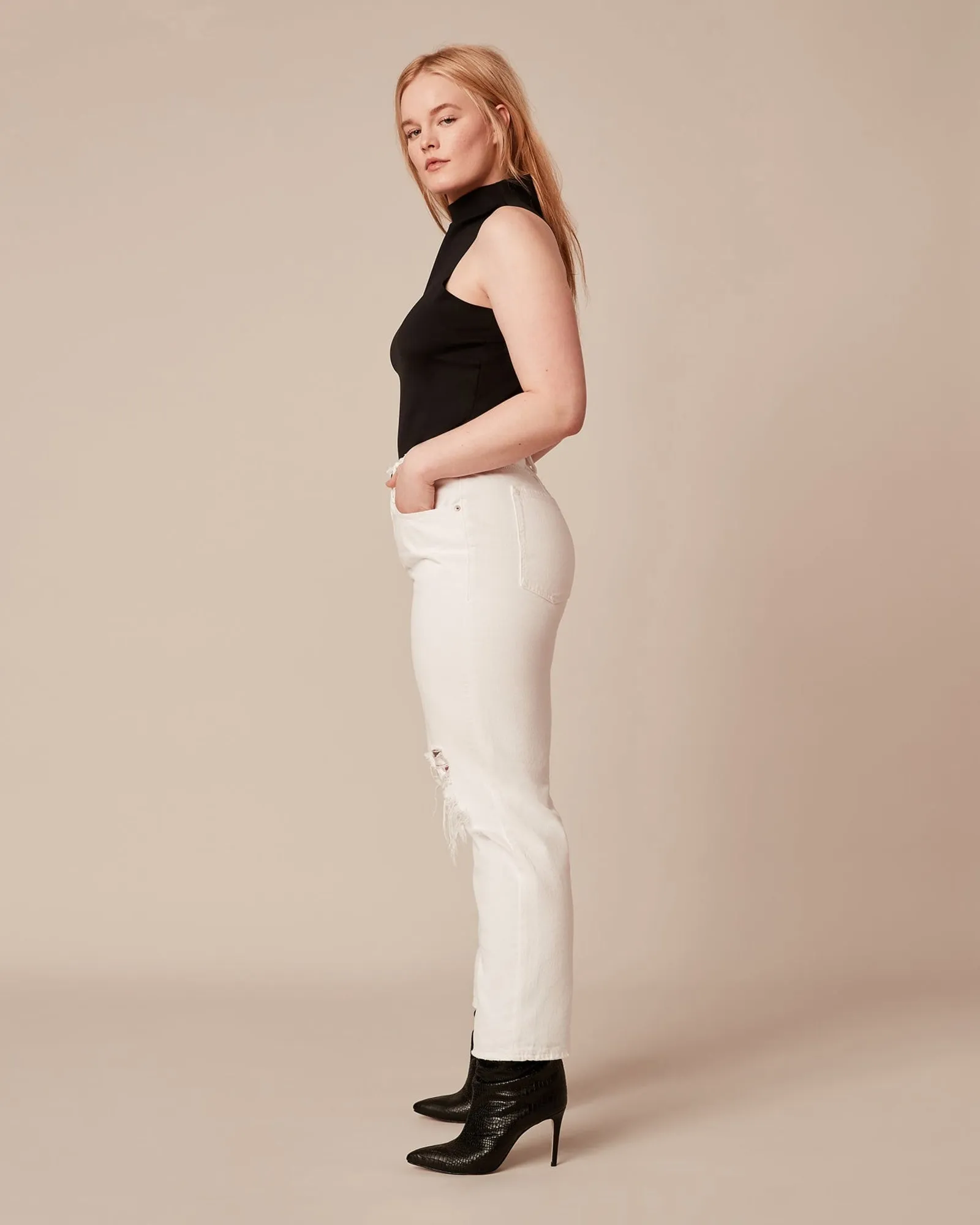 Scuba Mock Neck Bodysuit | BLACK
