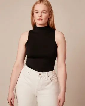 Scuba Mock Neck Bodysuit | BLACK