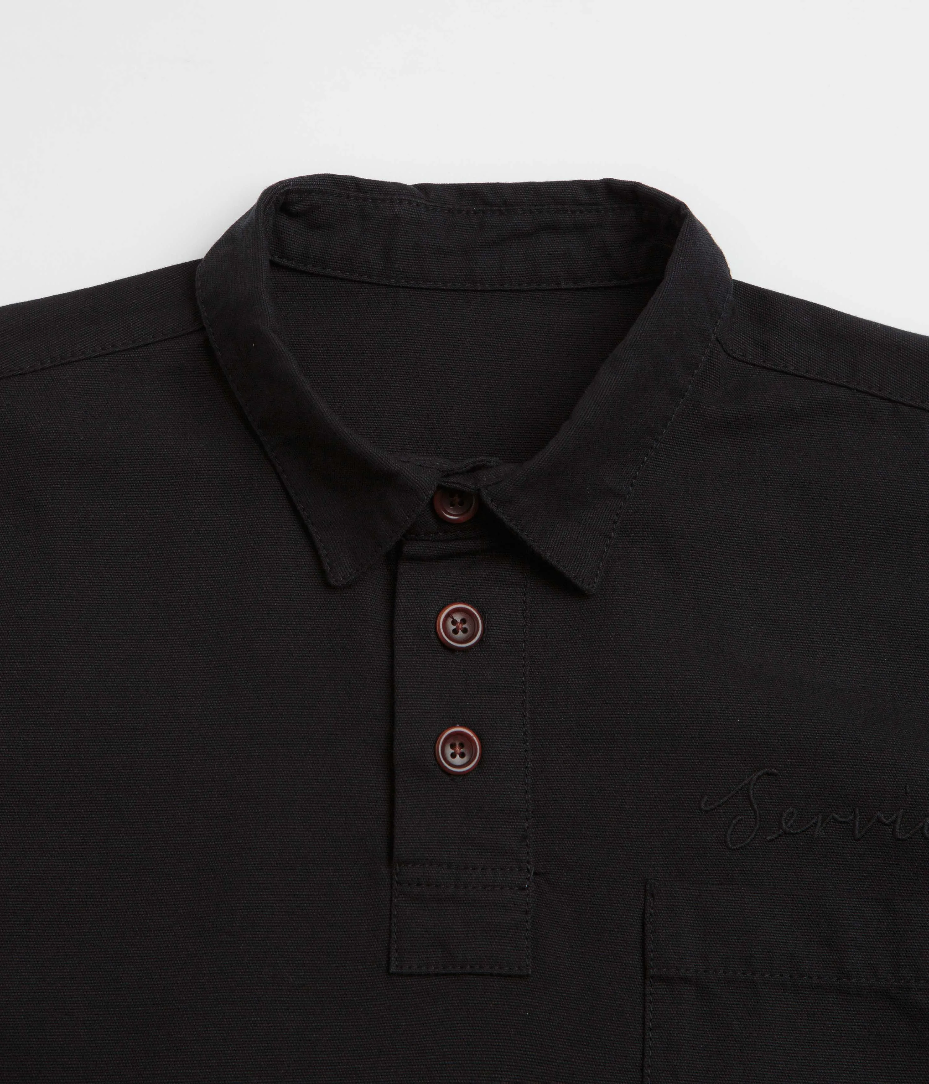 Service Works Canvas Script Popover Shirt - Black