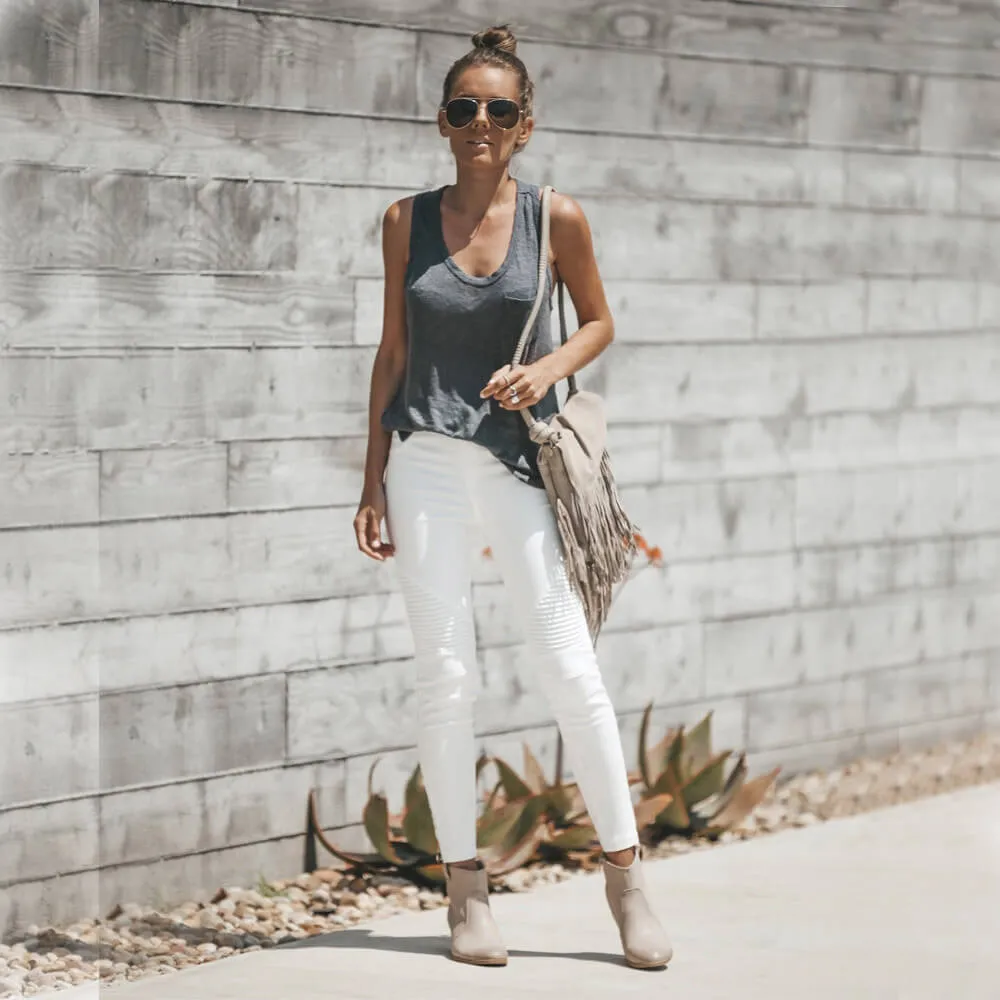 Sexy High Waist Stretch Bright Color Skinny Pants