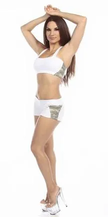 Sexy Unbroken Honor Military Universal Green Scrunch Back Work Out Shorts - White/Green