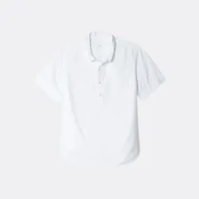 Short Sleeve Popover Oxford Shirt (White)