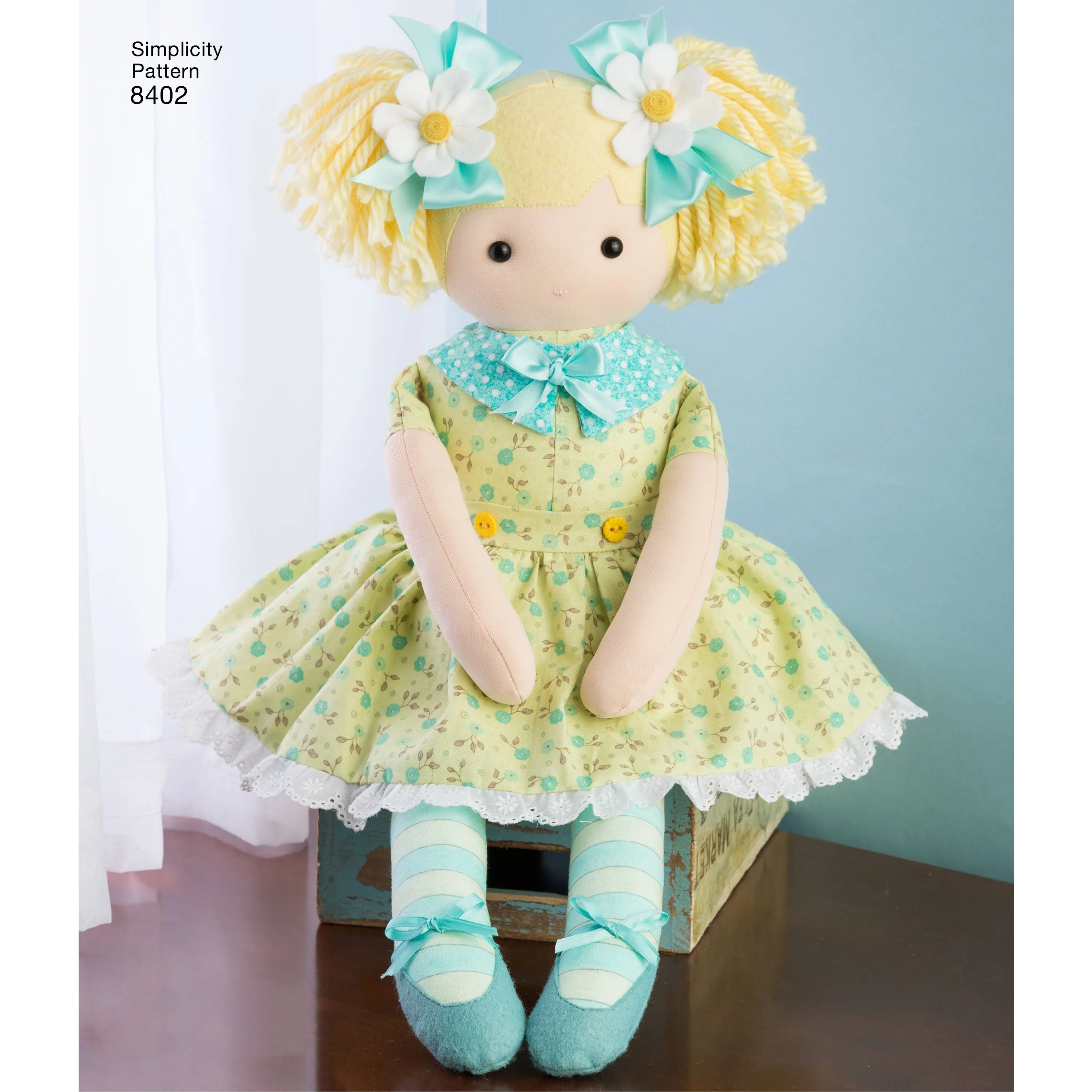 Simplicity Pattern 8402 23" Stuffed Dolls With Clothes