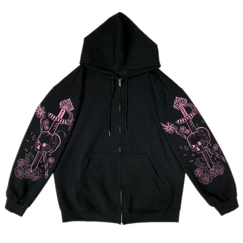 Skeleton Zip Hoodie