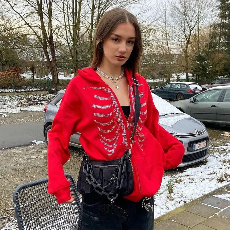 Skeleton Zip Hoodie