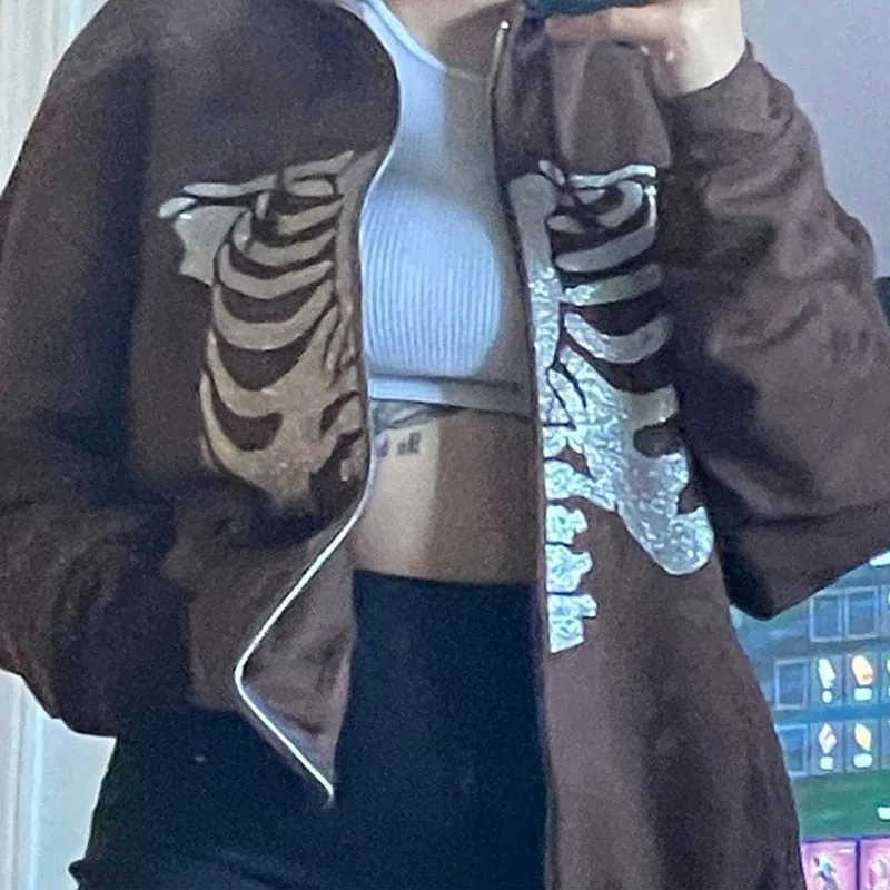 Skeleton Zip Hoodie