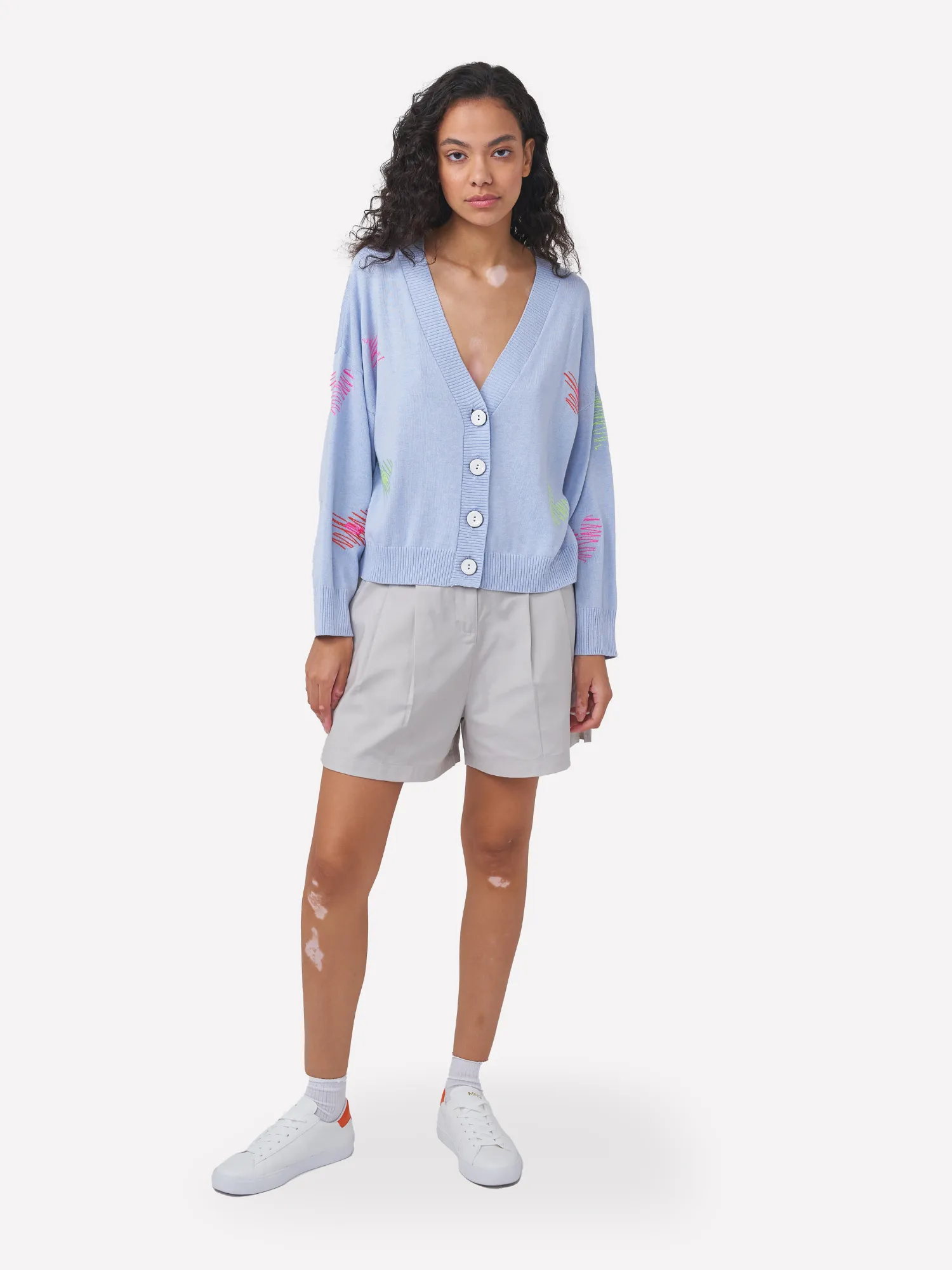 Sketch Embroidered Little Cardigan