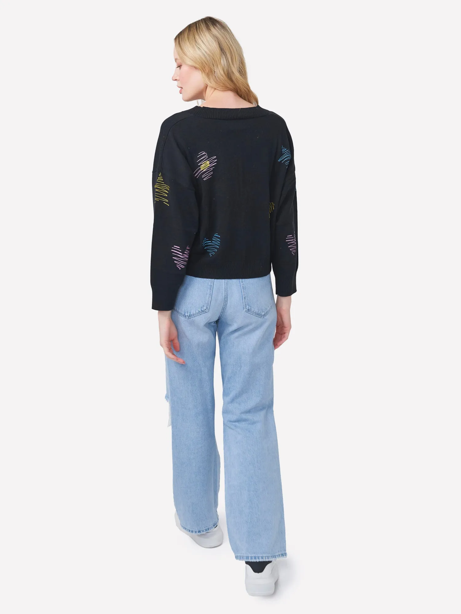 Sketch Embroidered Little Cardigan