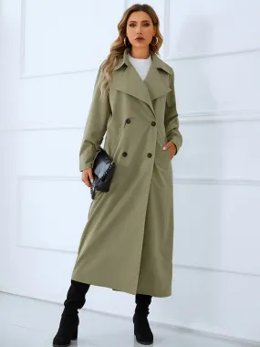 Squad Grass Green Elegant Double Buckle Coat