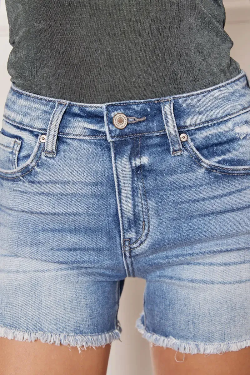 Sunshine And Whiskey Kancan Denim Distressed Shorts