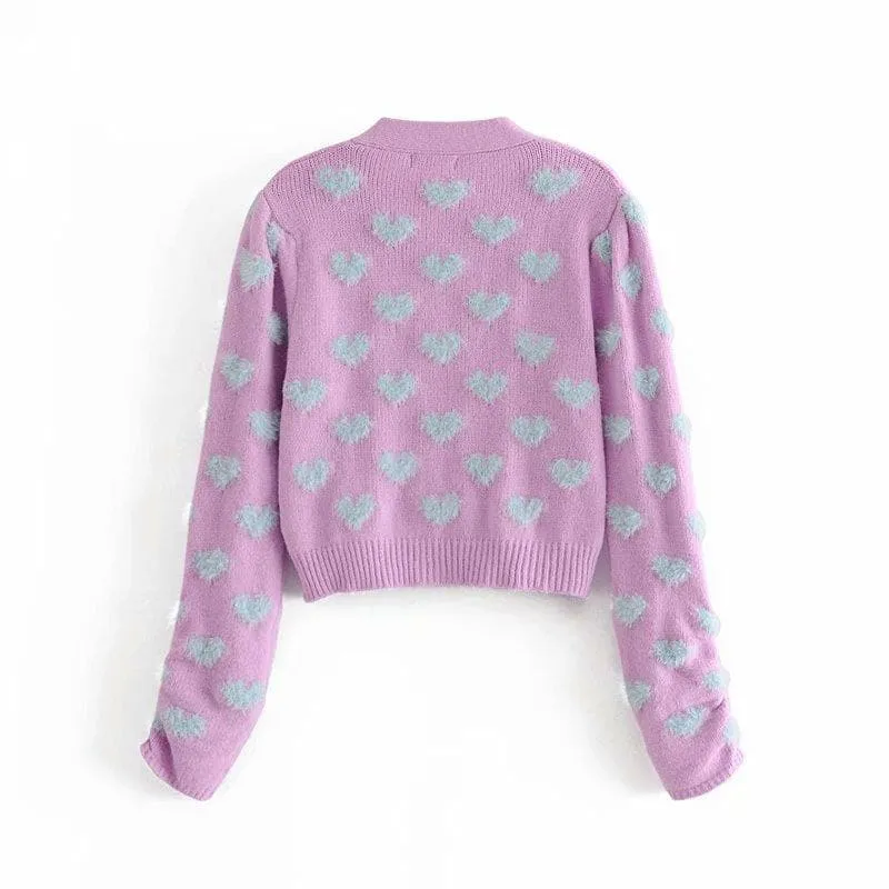 Super chic purple embroidered cardigan