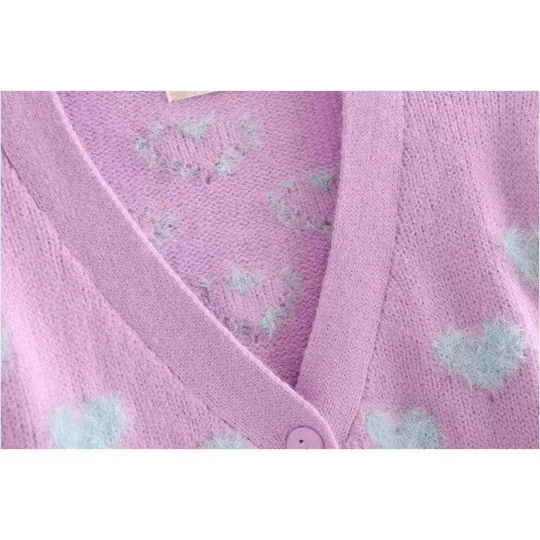 Super chic purple embroidered cardigan