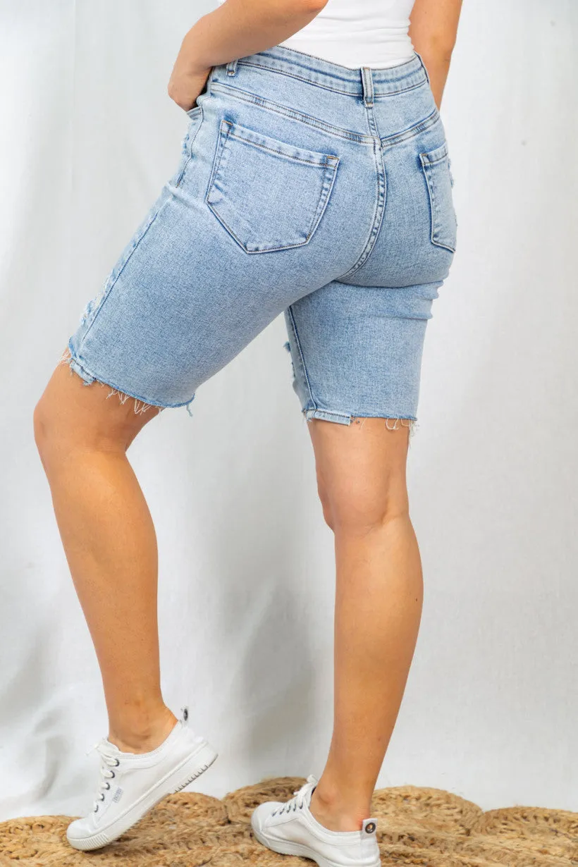 Sweet Summertime Distressed Shorts