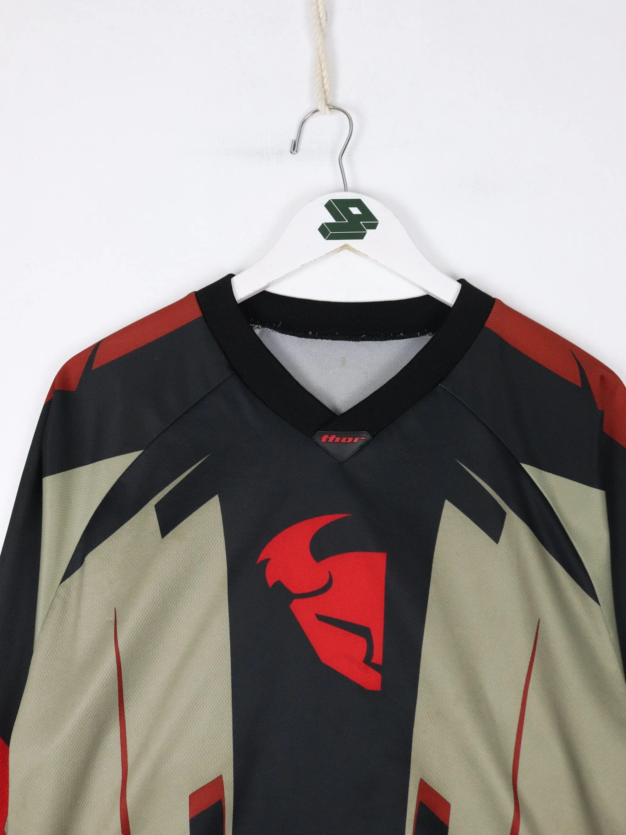 Thor Motocross Jersey Mens Medium Red Athletic Racing