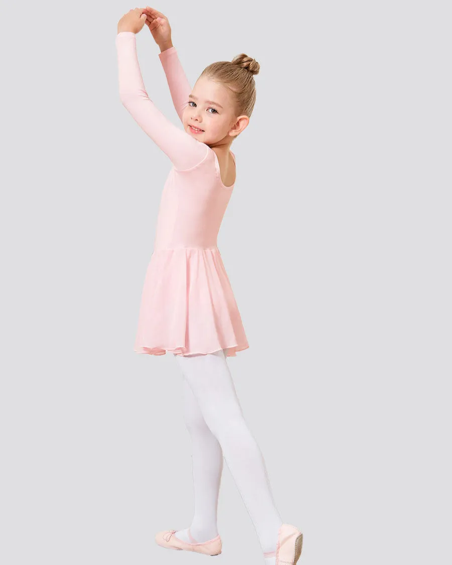 Toddler/Girl's Long Sleeve Ballet Leotards with Sheer Skirt