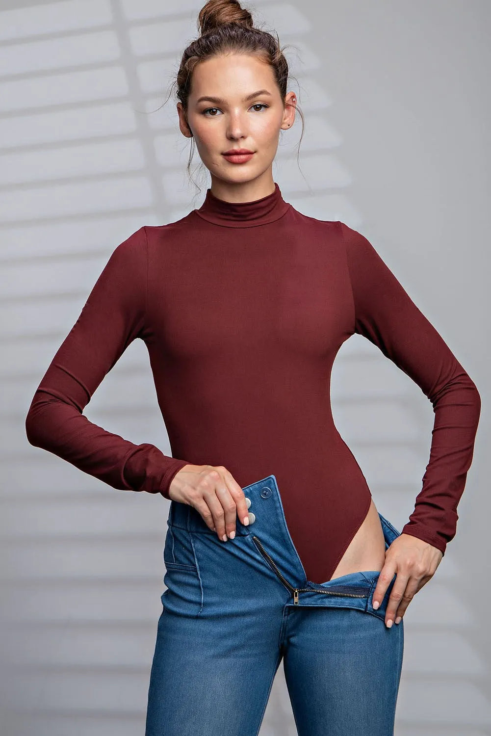 Unbelievable Mock Neck Bodysuit