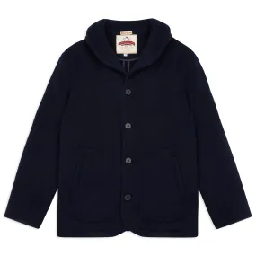 Unlined Shawl Collar Jacket - Navy