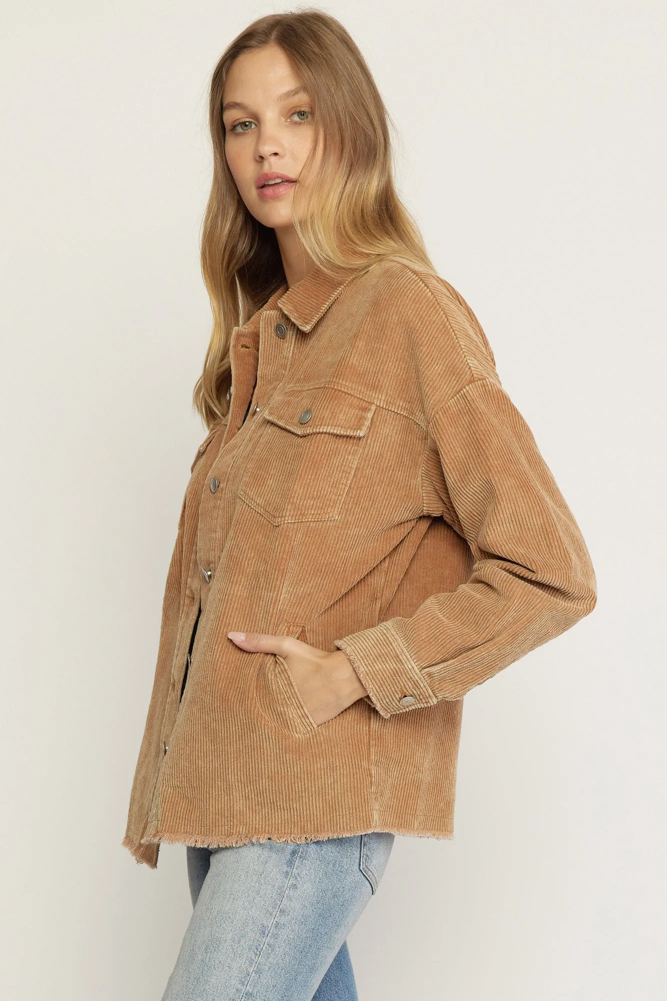 Valery Corduroy Jacket-Camel