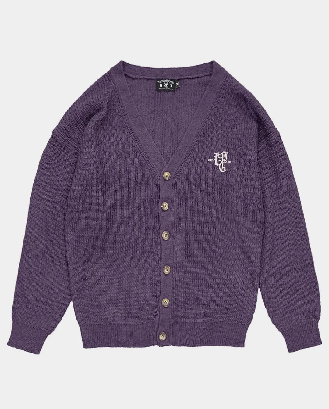 Vic - Ol’ English Mohair Blend Cardigan - Eggplant