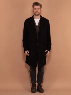 Vintage 00's Men Wool and Cashmere Coat in Black