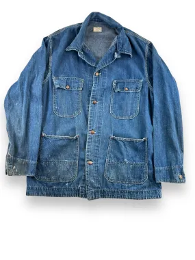 Vintage Big Mac Unlined Denim Chore Coat SZ XL