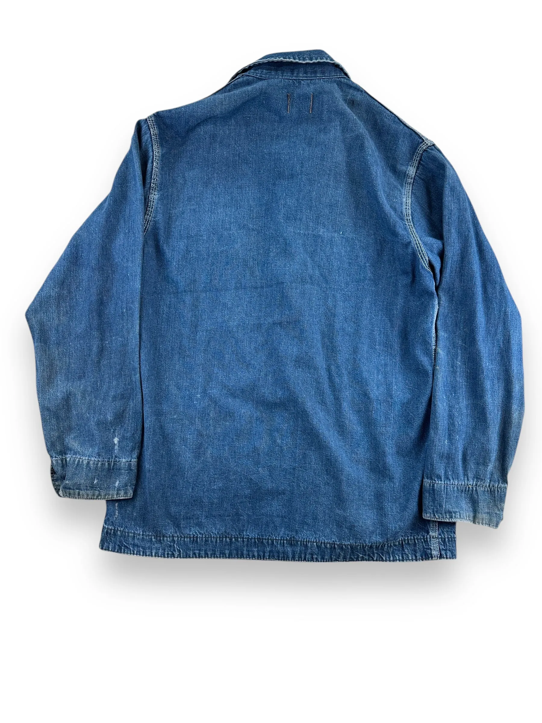 Vintage Big Mac Unlined Denim Chore Coat SZ XL