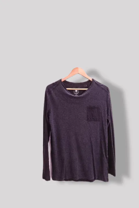 Vintage G-star Raw mens navy long sleeve medium tees whit front pocket