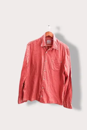 Vintage Timberland large regular fit orange long sleeve shirt