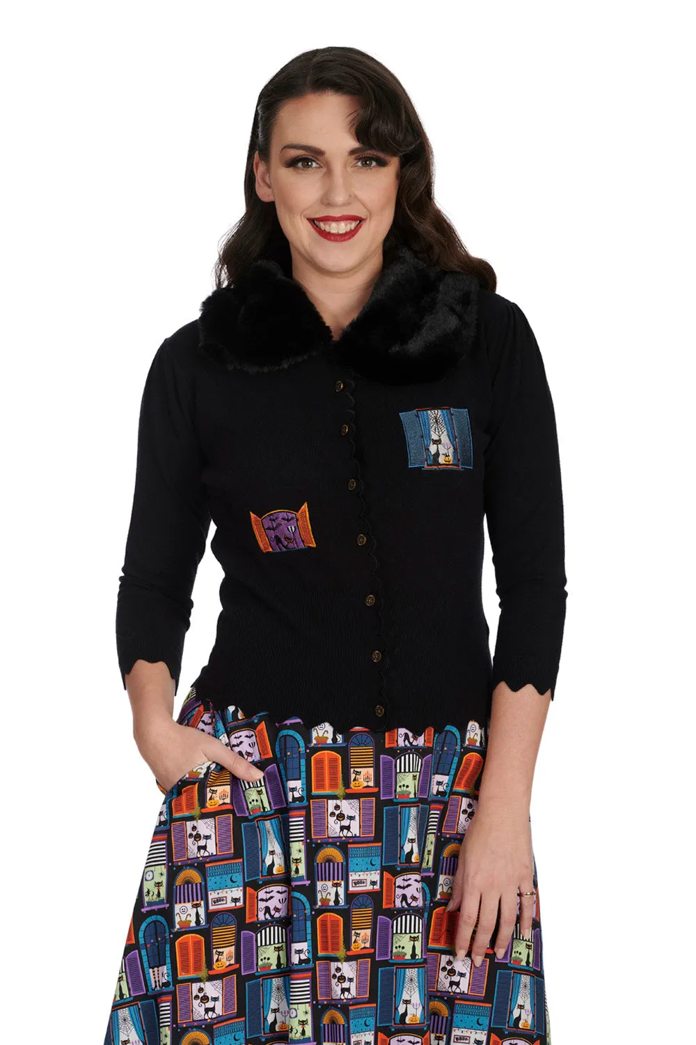 Window Cat Cardigan by Banned