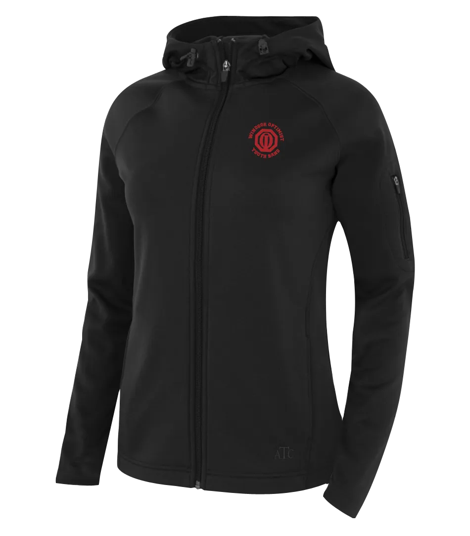 Windsor Optimist Band Ladies Hooded Yoga jacket with Embroidered Logo