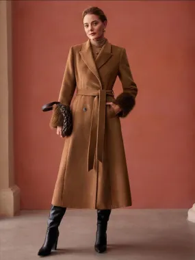 Wool Blend Structured Overcoat