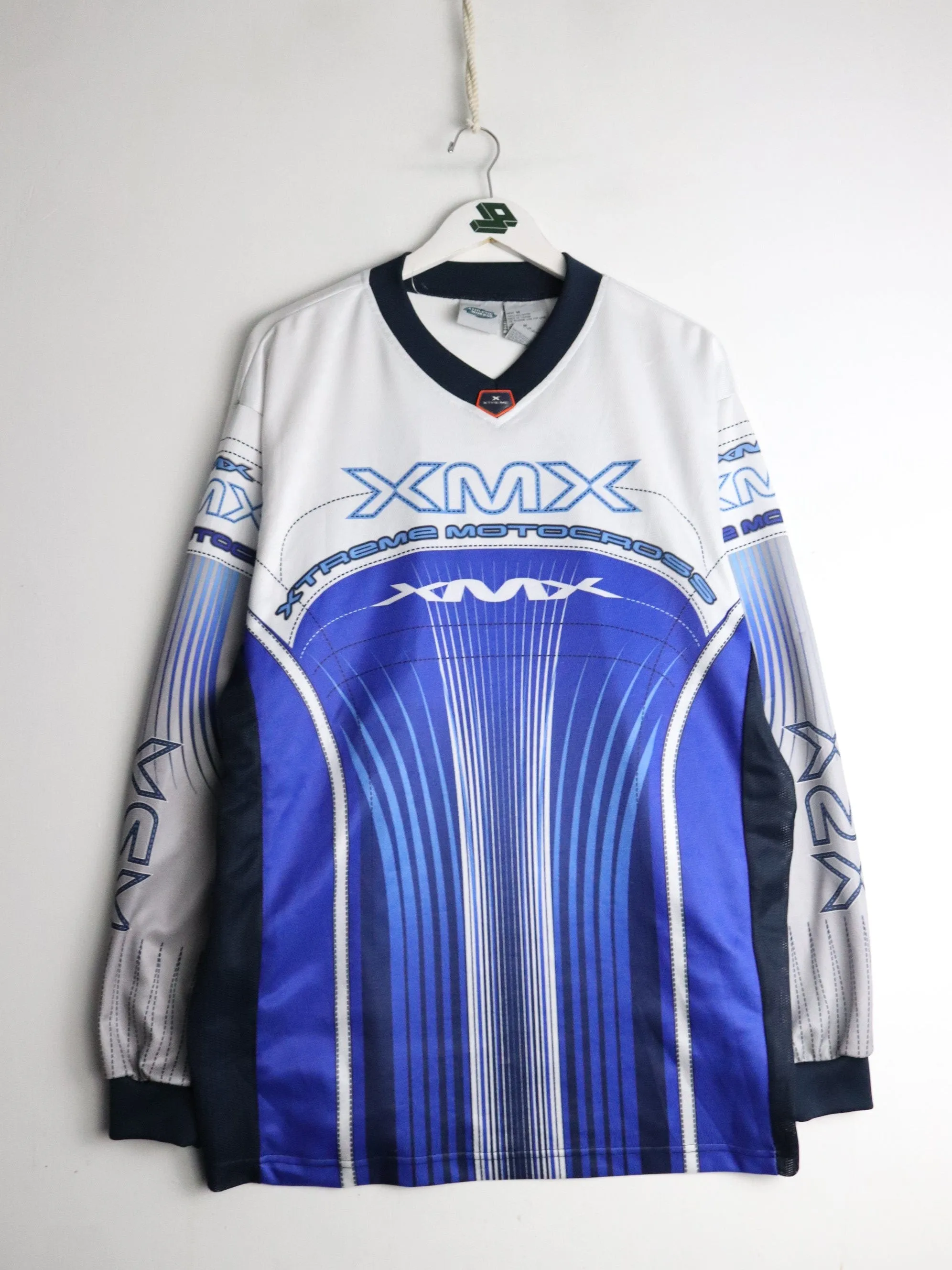 Xtreme Motocross Jersey Fits Mens Large White Blue