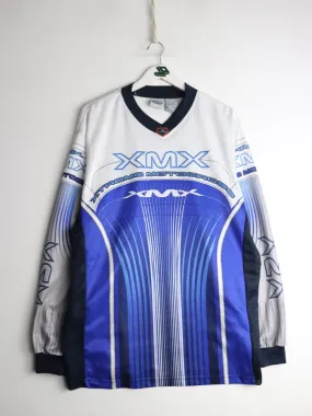 Xtreme Motocross Jersey Fits Mens Large White Blue