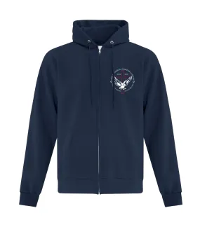 Youth 25th Anniversary Cotton Full Zip Hooded Sweatshirt with Embroidered Logo