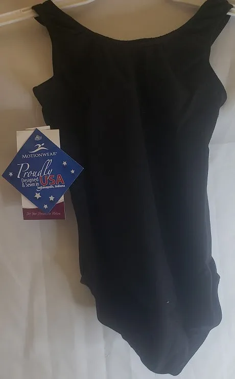 Yuliana -- Children's Cotton Tank Leotard -- Black