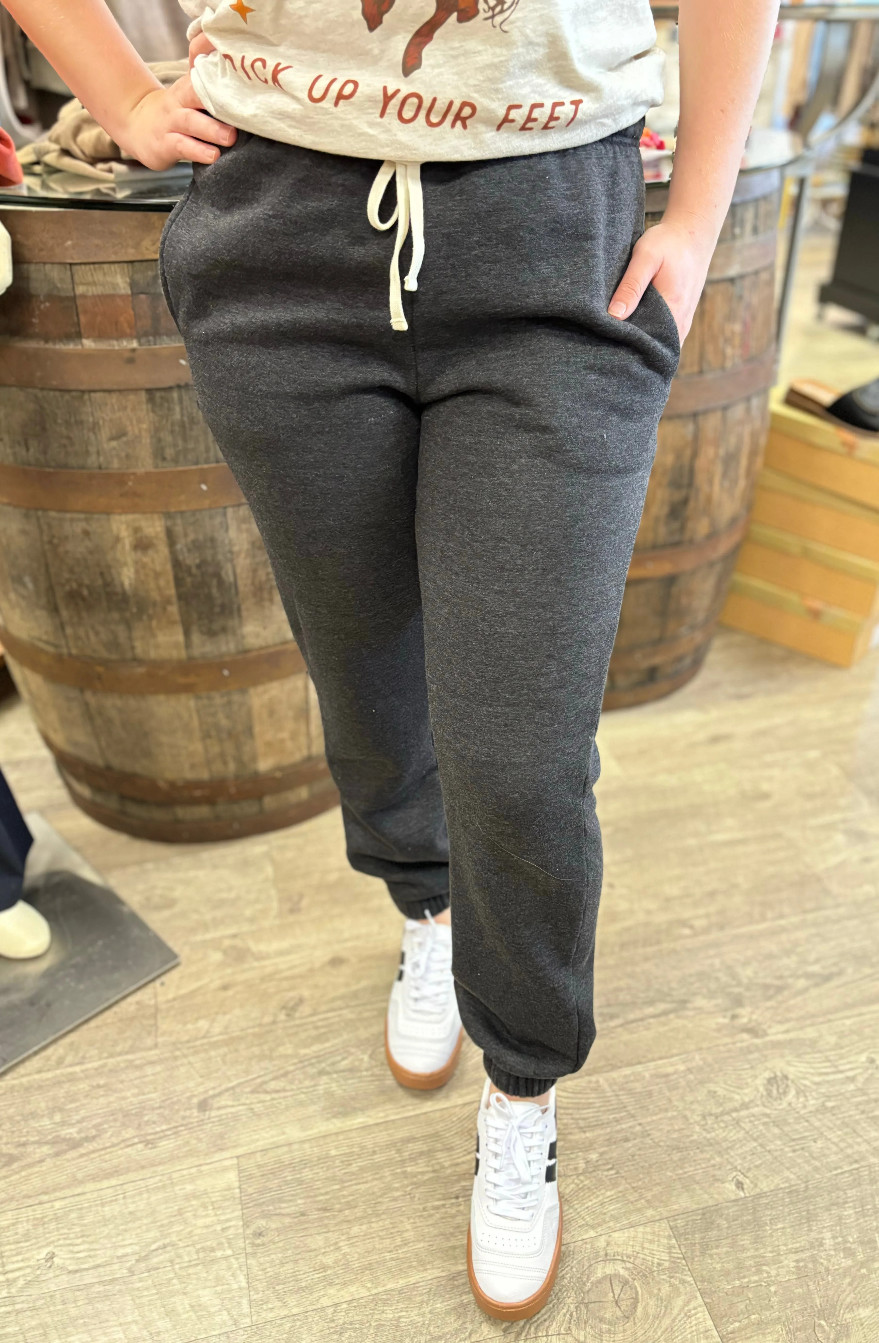 Zenana Lounging Around Acid Washed Fleece Sweatpants