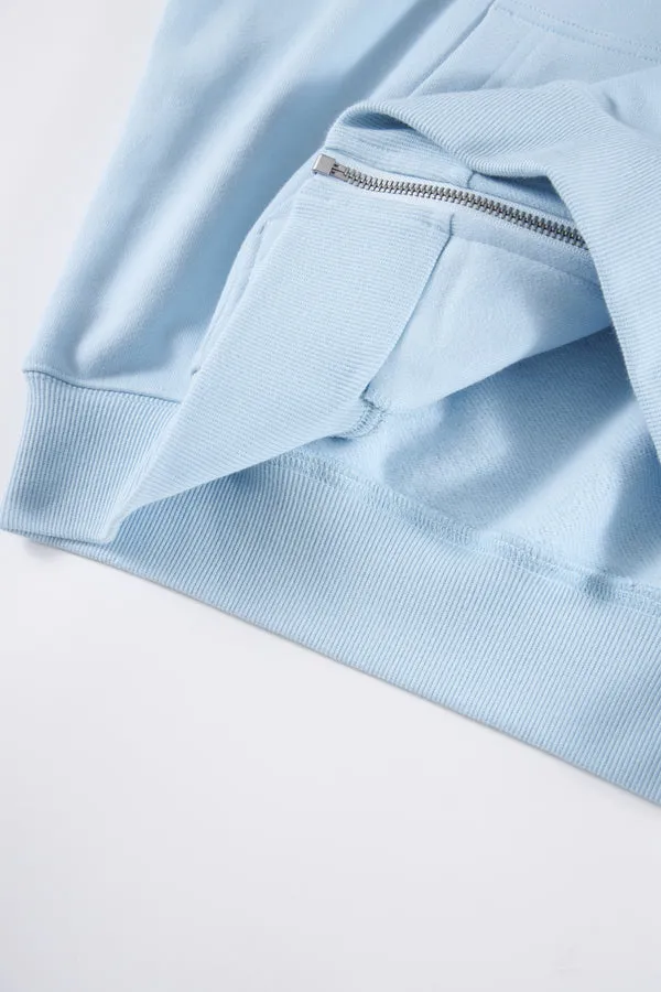 Zip Hoodie Rhinestone Blue | Unknown